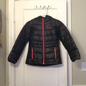 Columbia Kids’ Lightweight Down Hooded Jacket Black Size M (10/12)